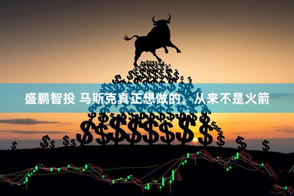 盛鹏智投 马斯克真正想做的，从来不是火箭